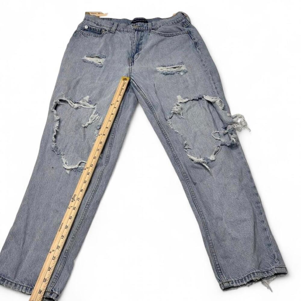 Aeropostale light blue thick curvy mom jeans intentional ripped details size 6 - Picture 6 of 6